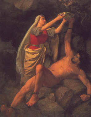 Loki mit der Schlange